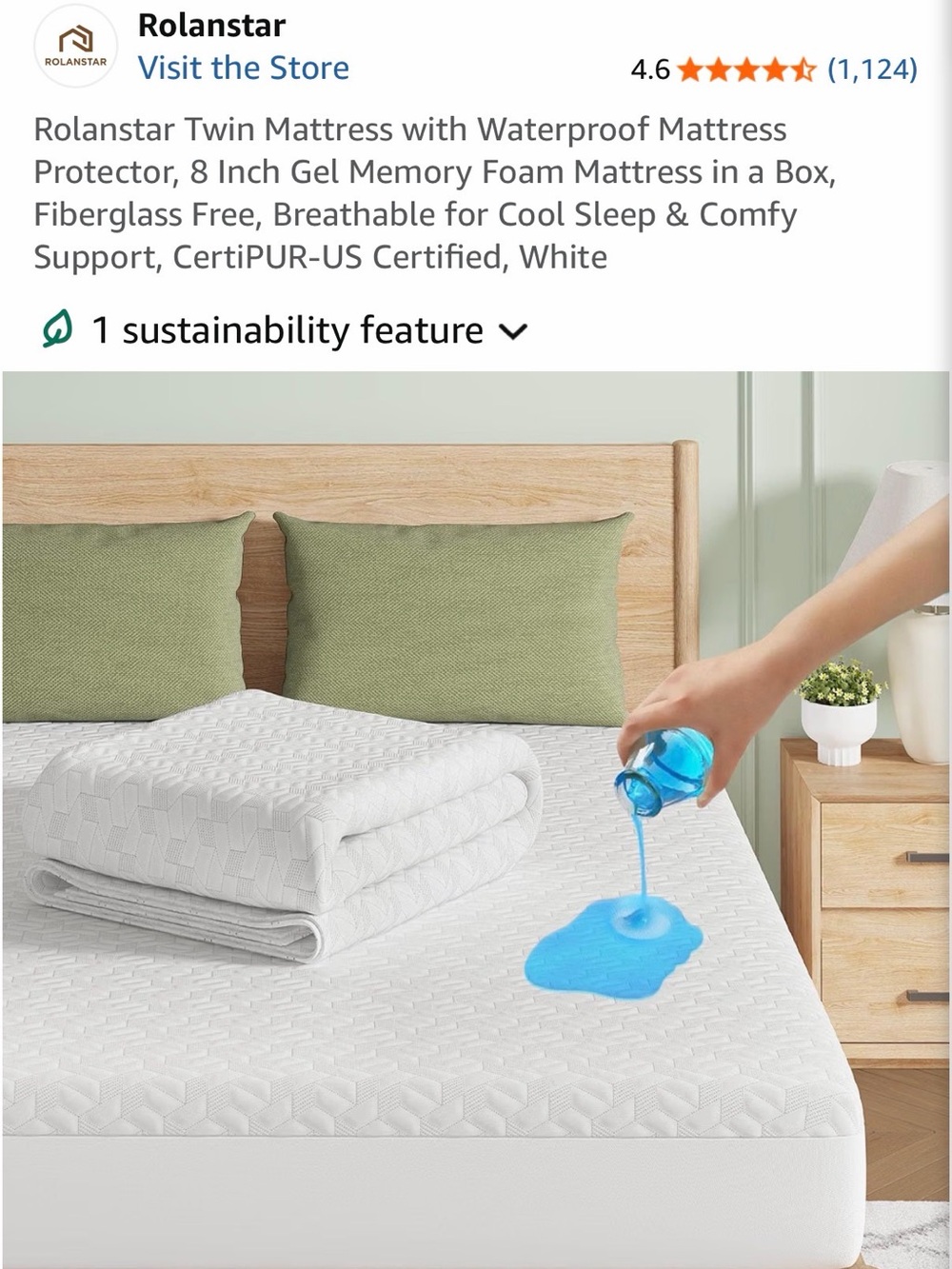 Waterproof Mattress - White